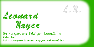 leonard mayer business card